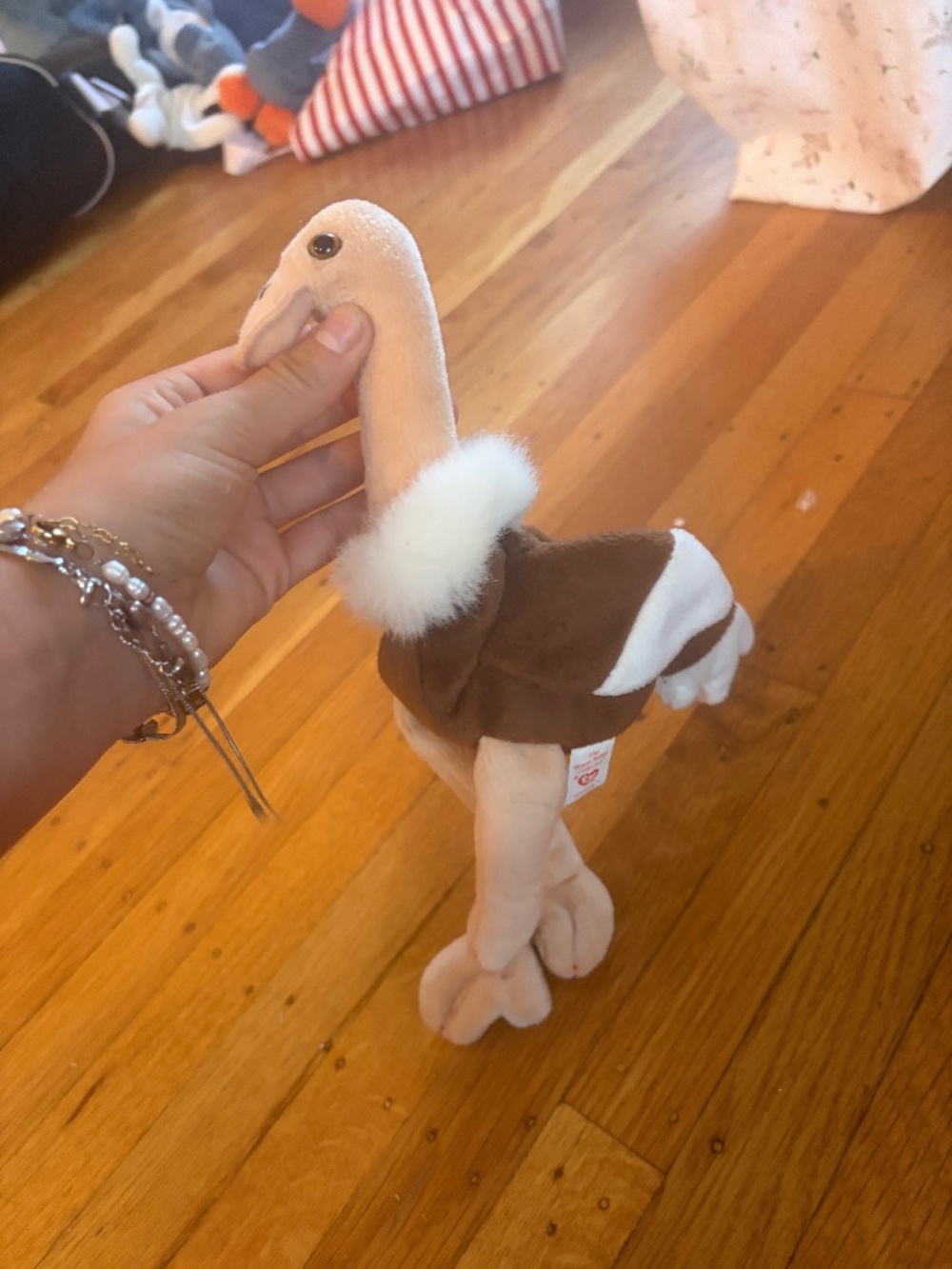 Vintage TY Beanie Baby "Stretch" the Ostrich - 1997 - Missing Heart Tag